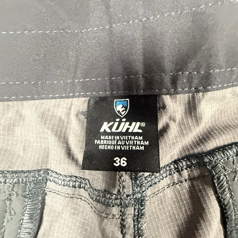 Kuhl Silencr Kargo Shorts Mens 36 Gray Camo Ripstop Cargo 10 Inseam NWOT - Picture 5 of 9